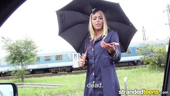 Horny Hitchhiking Stewardess Craves Hard Cock