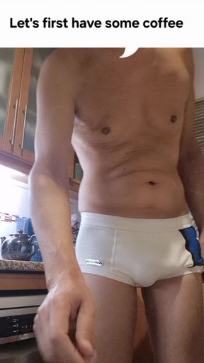Another horny morning coffee jerk off session