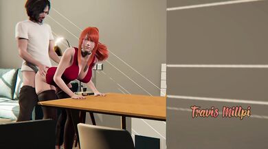 Ginger wife watches cuckold husband fuck her friend in 3D animation