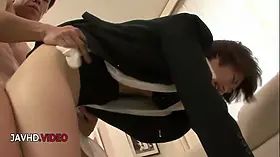 Wild Asian Temptress Akina Hara Gets Her Hairy Pussy Creamed After Blowjob