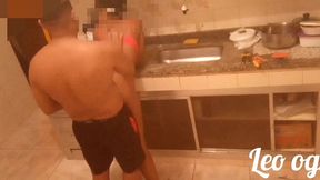 myllena rios dando o cu na cozinha para o marido da patroa