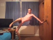 Very skinny horny teen shows off his incredible skinny body and tiny ass