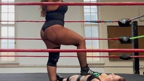 Victory pose, spread eagle pins, scissor holds and crotch busting