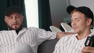 The baseball argument turns sexual for these two hunks