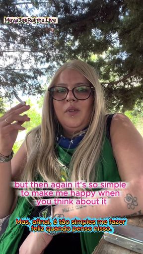 Brazilian BBW MILF Goddess Smoking Ritual in Nature