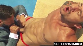 Hector de Silva plows deep into model Jay Roberts’ tight hole