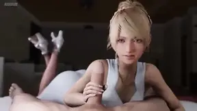 3D Animation: Anime Hentai girl gets lazy with her boyfriend.