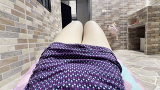 I like to masturbate by the window in the morning while passersby