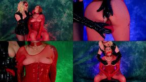 submissive girl training from hot mistress [4k]