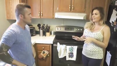 Tattooed stud fucks his girlfriend and her cock-hungry stepmom