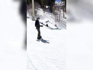 Snowbird Charlotte Sins Cruising Out In The Cold Alps