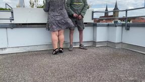 A Mature MILF Made Me Cum on the Parking Garage Roof