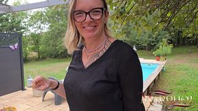 fin de saison d’ete : mon mec me baise le cul fort, me dilate, me fait squirter et me remplit de sperme sur la terrasse