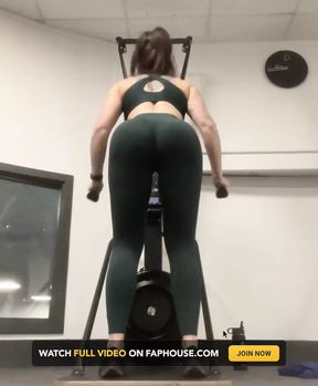 Take your place on the floor behind my perfect ass as I endure a BBC building work out!