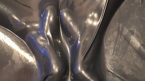 Venus - Footplay in Vacbed with Dildo and Tickling