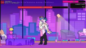 Cute Anime Chick Gets Sexy in Erotic Neon Fantasy Day 5 Scene