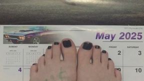 MAY 2025 CALENDAR CAR FOOT FETISH