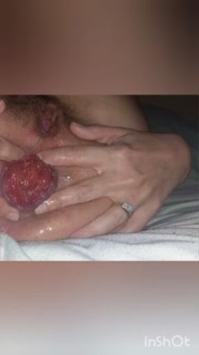 Extreme anal fisting solo
