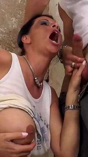 Hot MILF with Huge Tits Fucked on the Job by Builder with Big Cock