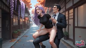 Purple Hair Sensation: Tokyo Alley Cum Drip