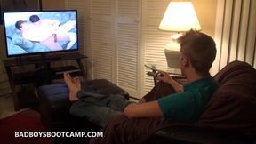 BadBoysBootCamp: Preston Lee caught Joey Landers watching porn while wanking