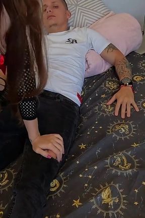Surprise to My Boyfriend Ended in Footjob, Hardcore Sex, Cumshot and Cum on Feet Lambida Cosplay
