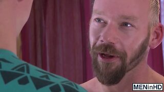 Mike Tanner welcomes Garrett Cooper with his stiff dick