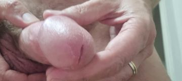 Playing with cock and balls