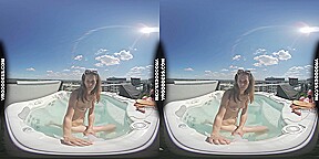 Rooftop Jacuzzi Private Moments With Model Josie Masturbating With Dildos In The Sun