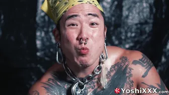 Yoshi Kawasaki drenches himself in piss and drinks it down
