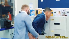 Hottie Bastian Karim took a wild ass pounding by bearded Diego Reyes