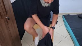 take off your clothes, i m going to stick my tongue in your asshole.