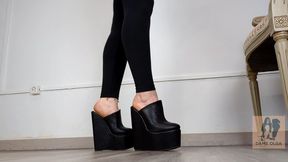 (549) Shoe Collection: Wedge Platform Clogs - Dame Olga (1080p, MP4)