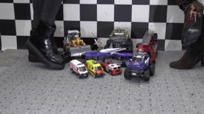 Toy Cars under merciless Boots