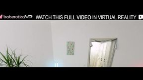 Solo blonde sologirl playing with her firm white twat in VR