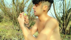 Gummy Bears in Ass, Swallowing Gummy Bears with Cum and Piss on Gummy Bears
