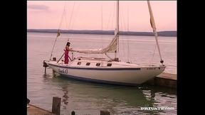 90'_s Babe Gily Sky Fucks on a Boat and Works Her Pussy