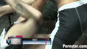 Sophie Dee - Blonde Beauty Smothers Boxing Loser With Her Big Tits