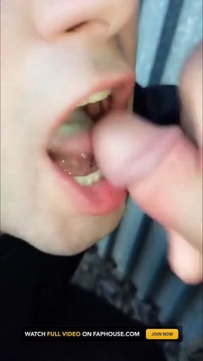 Friend Use to Come Behind Fence Just to Cum in My Mouth 3 Cumshots Compilation