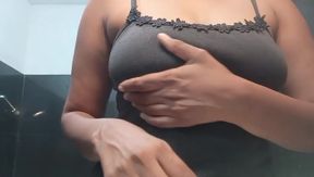 Indian Bhabhi Masturbation Masturbation Handjob bathroom with lust love