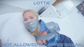 Lottie's Boss Interrupts Her Break with Bondage Discipline FULL ( Office Bondage, Duct tape, Bra Exposure, Hogtie, Wrap Gag, Dominance, Bondage Discipline, Employee Captive, Inescapable Restraints )