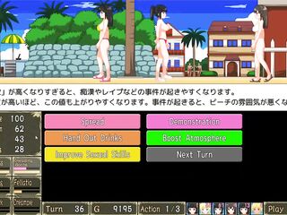 Let's turn the flirting beach into a nudist bang beach [Adult game] Ep.two outdoor voyeurism