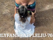 121 slut wife knees in the public forest swallowing cum OnlyFans @ Appleliu-76