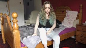 Sophie Destroys A Cake With Her Feet