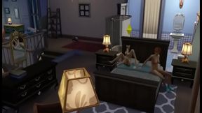 Sexy Sims 4 Anime Couple Engages in Intense Hentai Action
