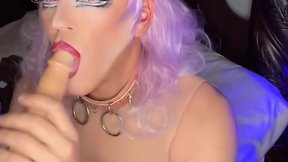 Beautiful Femboy Crossdresser Smoking - Seductive Femininity on Display
