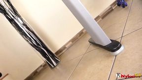 Hot Secretary Lady Scarlet Licks Her Feet in the Office