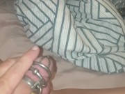Sissy Cuckold Locked In  Chastity Till Hotwife Gets Home From Fucking BBB
