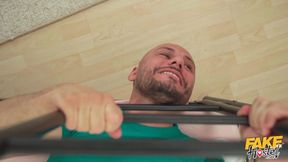 Fake Hostel - Mari Galore Goes Inside The Room & Finds George Stuck In The Bed With His Dick Hard