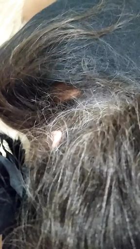 Close up of her pussy and ass, she pleasures herself